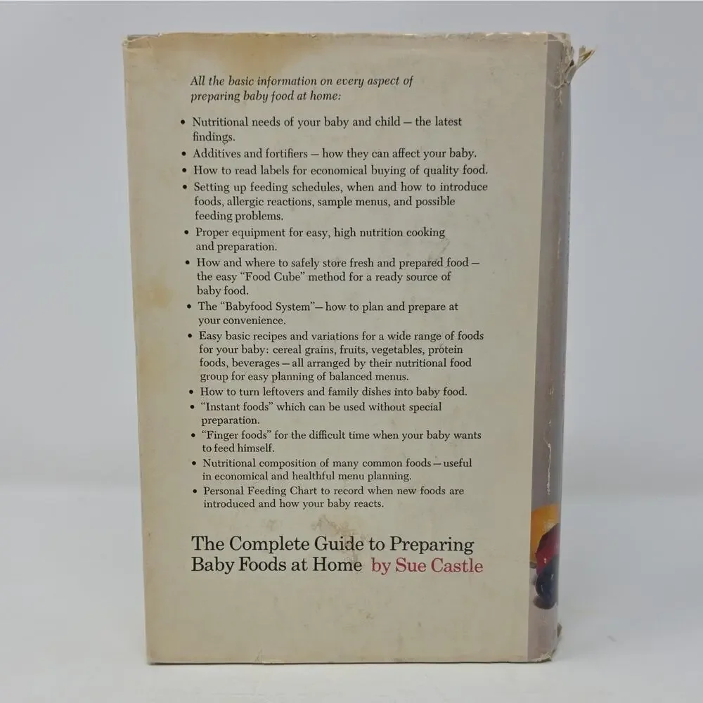 The Complete Guide to Preparing Baby Foods at Home HC w/ DJ - Sue Castle
